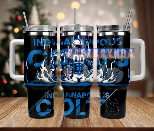 Indianapolis Colts NFL Sports Custom Stanley Quencher 30oz-40oz Stainless Steel Tumbler Hot And Cold Tumbler
