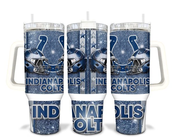 Indianapolis Colts NFL Custom Stanley Quencher 30oz-40oz Stainless Steel Tumbler Hot And Cold Tumbler