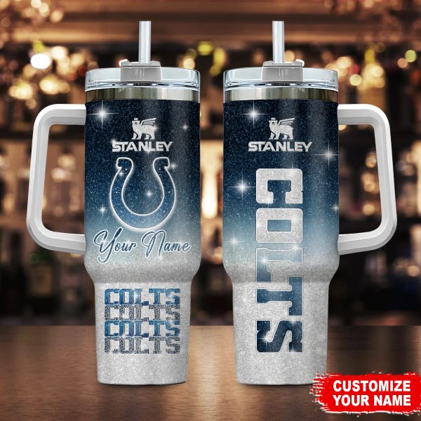 Indianapolis Colts NFL Custom Stanley Quencher 30oz-40oz Stainless Steel Tumbler Hot And Cold Tumbler