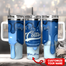 Indianapolis Colts NFL Custom Stanley Quencher 30oz-40oz Stainless Steel Tumbler Hot And Cold Tumbler