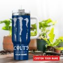 Indianapolis Colts NFL Energy Nutrition Facts Custom Stanley Quencher 30oz-40oz Stainless Steel Tumbler Hot And Cold Tumbler