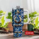 Indianapolis Colts NFL Camouflage Golden Logo Custom Stanley Quencher 30oz-40oz Stainless Steel Tumbler Hot And Cold Tumbler