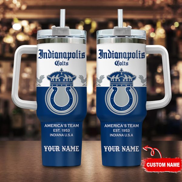 Indianapolis Colts NFL Corona Extra Custom Stanley Quencher 30oz-40oz Stainless Steel Tumbler Hot And Cold Tumbler