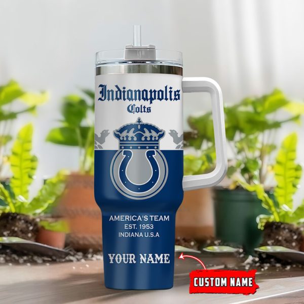 Indianapolis Colts NFL Corona Extra Custom Stanley Quencher 30oz-40oz Stainless Steel Tumbler Hot And Cold Tumbler - Image 2