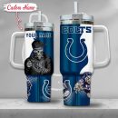 NFL Indianapolis Colts Gangster Skeleton Custom Stanley Quencher 30oz-40oz Stainless Steel Tumbler Hot And Cold Tumbler