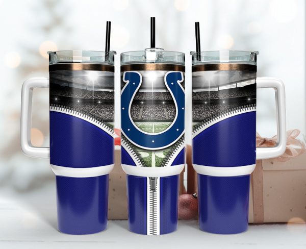 Indianapolis Colts NFL Custom Stanley Quencher 30oz-40oz Stainless Steel Tumbler Hot And Cold Tumbler