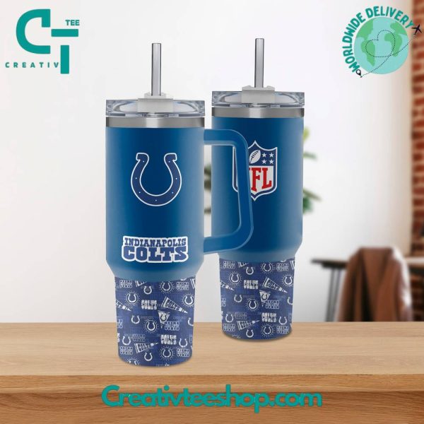 Indianapolis Colts NFL Custom Stanley Quencher 30oz-40oz Stainless Steel Tumbler Hot And Cold Tumbler