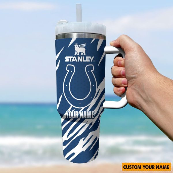 Indianapolis Colts NFL Custom Stanley Quencher 30oz-40oz Stainless Steel Tumbler Hot And Cold Tumbler