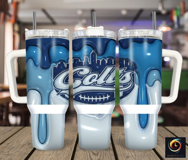 Indianapolis Colts NFL Custom Stanley Quencher 30oz-40oz Stainless Steel Tumbler Hot And Cold Tumbler