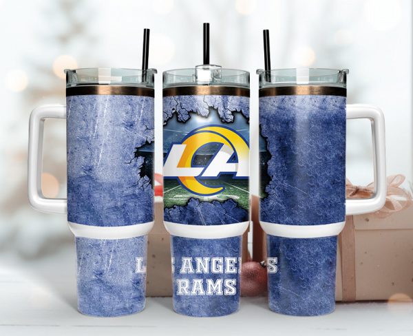 Los Angeles Rams NFL Custom Stanley Quencher 30oz-40oz Stainless Steel Tumbler Hot And Cold Tumbler