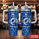 Los Angeles Rams NFL Silver Custom Stanley Quencher 30oz-40oz Stainless Steel Tumbler Hot And Cold Tumbler