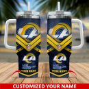 Los Angeles Rams NFL Custom Stanley Quencher 30oz-40oz Stainless Steel Tumbler Hot And Cold Tumbler
