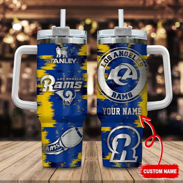 Los Angeles Rams NFL Custom Stanley Quencher 30oz-40oz Stainless Steel Tumbler Hot And Cold Tumbler