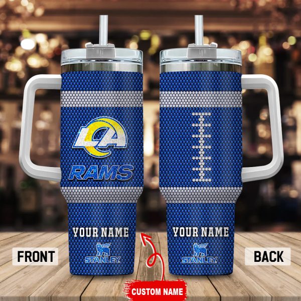 Los Angeles Rams NFL Crystal Custom Stanley Quencher 30oz-40oz Stainless Steel Tumbler Hot And Cold Tumbler