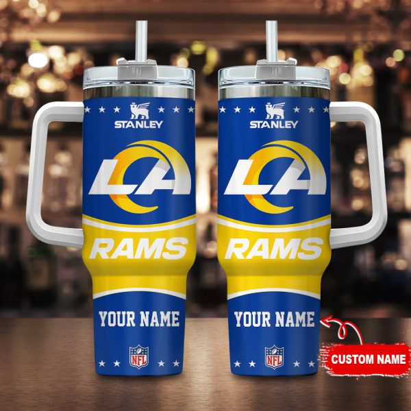 Los Angeles Rams NFL Custom Stanley Quencher 30oz-40oz Stainless Steel Tumbler Hot And Cold Tumbler