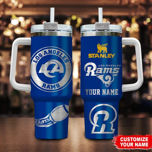 Los Angeles Rams NFL Custom Stanley Quencher 30oz-40oz Stainless Steel Tumbler Hot And Cold Tumbler