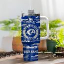 Los Angeles Rams NFL Camo Pattern Custom Stanley Quencher 30oz-40oz Stainless Steel Tumbler Hot And Cold Tumbler