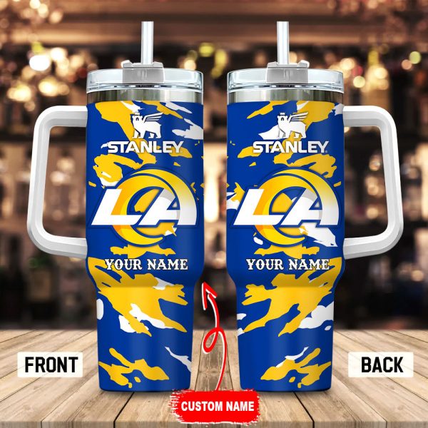 Los Angeles Rams NFL Custom Stanley Quencher 30oz-40oz Stainless Steel Tumbler Hot And Cold Tumbler