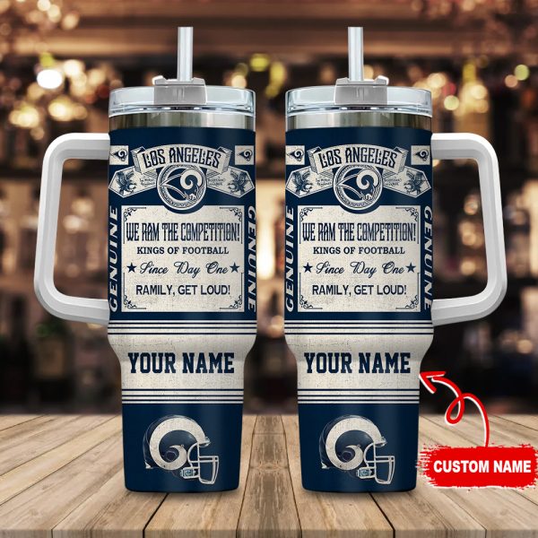 Los Angeles Rams NFL Vintage Kings Of Football Custom Stanley Quencher 30oz-40oz Stainless Steel Tumbler Hot And Cold Tumbler