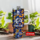 Los Angeles Rams NFL Camouflage Silver Logo Custom Stanley Quencher 30oz-40oz Stainless Steel Tumbler Hot And Cold Tumbler