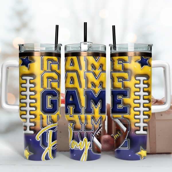 Los Angeles Rams NFL Game Day Custom Stanley Quencher 30oz-40oz Stainless Steel Tumbler Hot And Cold Tumbler