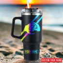 Los Angeles Rams NFL Hologram Logo Custom Stanley Quencher 30oz-40oz Stainless Steel Tumbler Hot And Cold Tumbler