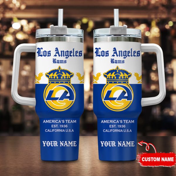 Los Angeles Rams NFL Corona Extra Custom Stanley Quencher 30oz-40oz Stainless Steel Tumbler Hot And Cold Tumbler