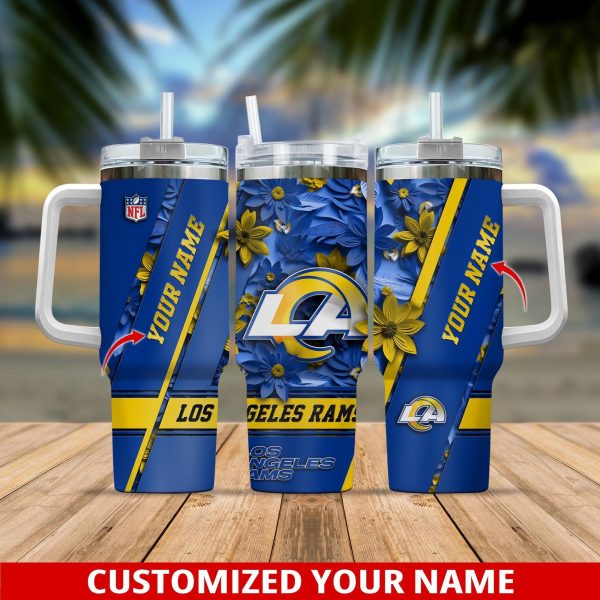 Los Angeles Rams NFL Custom Stanley Quencher 30oz-40oz Stainless Steel Tumbler Hot And Cold Tumbler