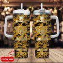 Jacksonville Jaguars NFL Camouflage Silver Logo Custom Stanley Quencher 30oz-40oz Stainless Steel Tumbler Hot And Cold Tumbler