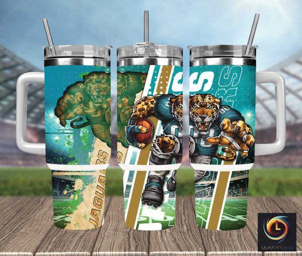 Jacksonville Jaguars NFL Mascot Custom Stanley Quencher 30oz-40oz Stainless Steel Tumbler Hot And Cold Tumbler
