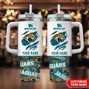 Jacksonville Jaguars NFL Custom Stanley Quencher 30oz-40oz Stainless Steel Tumbler Hot And Cold Tumbler