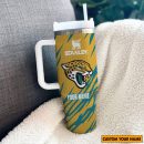 Jacksonville Jaguars NFL Custom Stanley Quencher 30oz-40oz Stainless Steel Tumbler Hot And Cold Tumbler