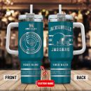 Jacksonville Jaguars NFL Custom Stanley Quencher 30oz-40oz Stainless Steel Tumbler Hot And Cold Tumbler