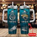 Jacksonville Jaguars NFL Metal Style Custom Stanley Quencher 30oz-40oz Stainless Steel Tumbler Hot And Cold Tumbler