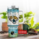 Jacksonville Jaguars NFL Glitter Custom Stanley Quencher 30oz-40oz Stainless Steel Tumbler Hot And Cold Tumbler