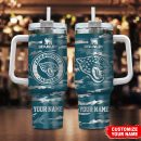 Jacksonville Jaguars NFL Camo Pattern Custom Stanley Quencher 30oz-40oz Stainless Steel Tumbler Hot And Cold Tumbler