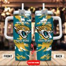 Jacksonville Jaguars NFL Custom Stanley Quencher 30oz-40oz Stainless Steel Tumbler Hot And Cold Tumbler