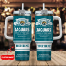 Jacksonville Jaguars NFL Bud Light Custom Stanley Quencher 30oz-40oz Stainless Steel Tumbler Hot And Cold Tumbler
