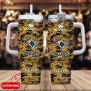 Jacksonville Jaguars NFL Camouflage Custom Stanley Quencher 30oz-40oz Stainless Steel Tumbler Hot And Cold Tumbler