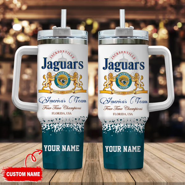 Jacksonville Jaguars NFL Champions Modelo Custom Stanley Quencher 30oz-40oz Stainless Steel Tumbler Hot And Cold Tumbler