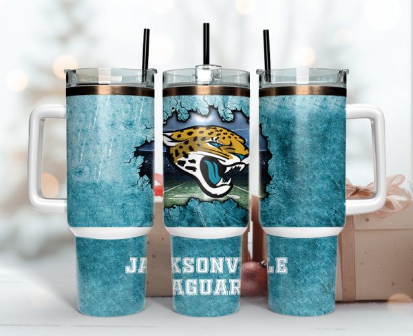 Jacksonville Jaguars NFL Custom Stanley Quencher 30oz-40oz Stainless Steel Tumbler Hot And Cold Tumbler