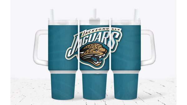 Jacksonville Jaguars Football NFL Custom Stanley Quencher 30oz-40oz Stainless Steel Tumbler Hot And Cold Tumbler
