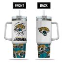 Jacksonville Jaguars NFL Custom Stanley Quencher 30oz-40oz Stainless Steel Tumbler Hot And Cold Tumbler