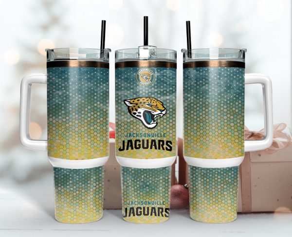 Jacksonville Jaguars NFL Custom Stanley Quencher 30oz-40oz Stainless Steel Tumbler Hot And Cold Tumbler