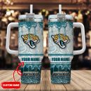 Jacksonville Jaguars NFL Glitter Custom Stanley Quencher 30oz-40oz Stainless Steel Tumbler Hot And Cold Tumbler