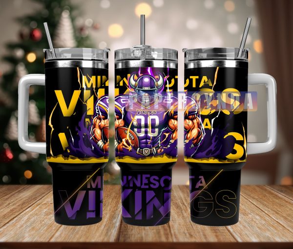 Minnesota Vikings Custom Stanley Quencher 30oz-40oz Stainless Steel Tumbler Hot And Cold Tumbler