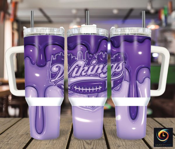 Minnesota Vikings NFL Custom Stanley Quencher 30oz-40oz Stainless Steel Tumbler Hot And Cold Tumbler