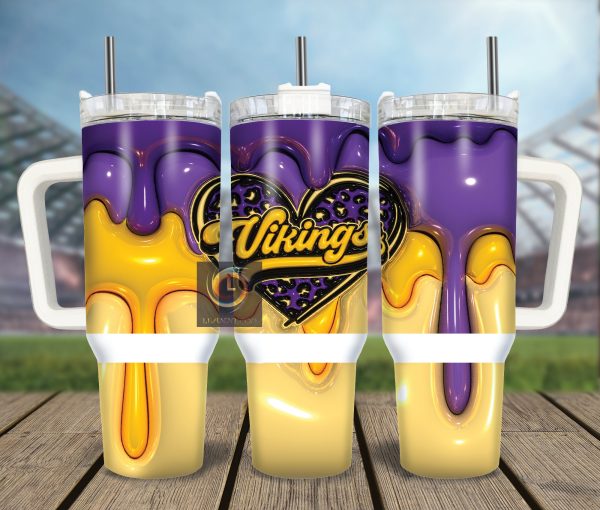 Minnesota Vikings NFL Custom Stanley Quencher 30oz-40oz Stainless Steel Tumbler Hot And Cold Tumbler