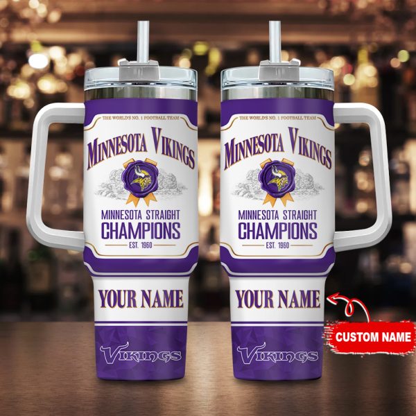 Minnesota Vikings NFL Jim Beam Custom Stanley Quencher 30oz-40oz Stainless Steel Tumbler Hot And Cold Tumbler