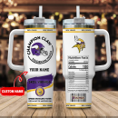 Minnesota Vikings NFL Champion Claw Custom Stanley Quencher 30oz-40oz Stainless Steel Tumbler Hot And Cold Tumbler